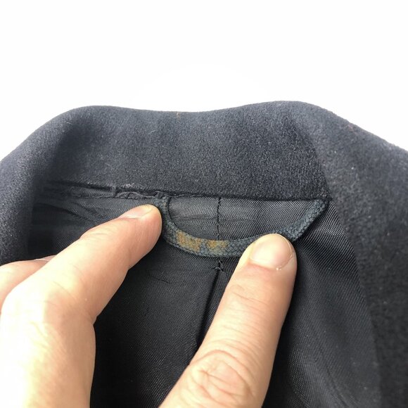 VTG Mens US Navy Coat Overcoat 100% Wool 40R Gold Eagle Buttons Double-breasted - Picture 9 of 12